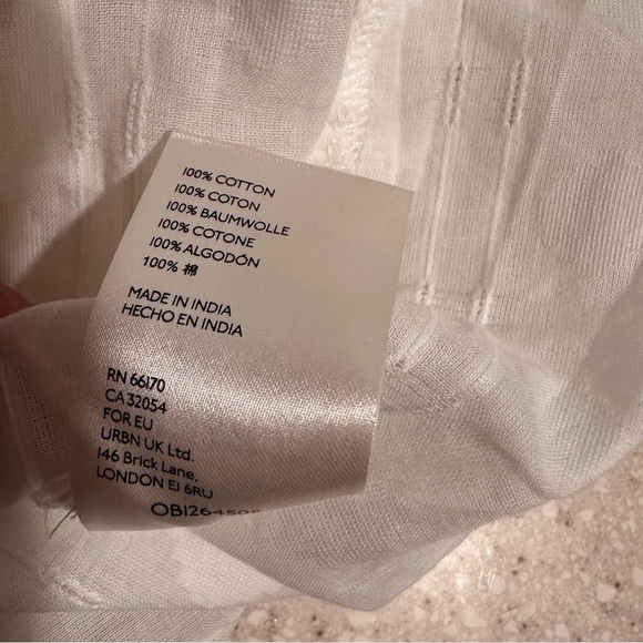 Pilcro Anthropologie White The Cami Surf Blouse Woven 100%Cotton Sheer Large - Picture 11 of 17